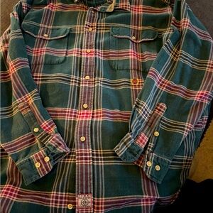 Tommy Hilfiger size L Flannel shirt double pockets.